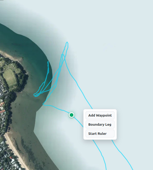 Right-click context menu showing map actions